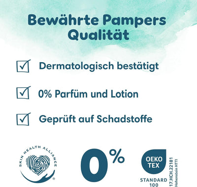 Pampers Baby Windeln Größe 2 (4-8 kg) Harmonie, MONATSBOX, Sanfter Hautschutz Und Pflanzenbasierte Inhaltsstoffe, 204 Stück