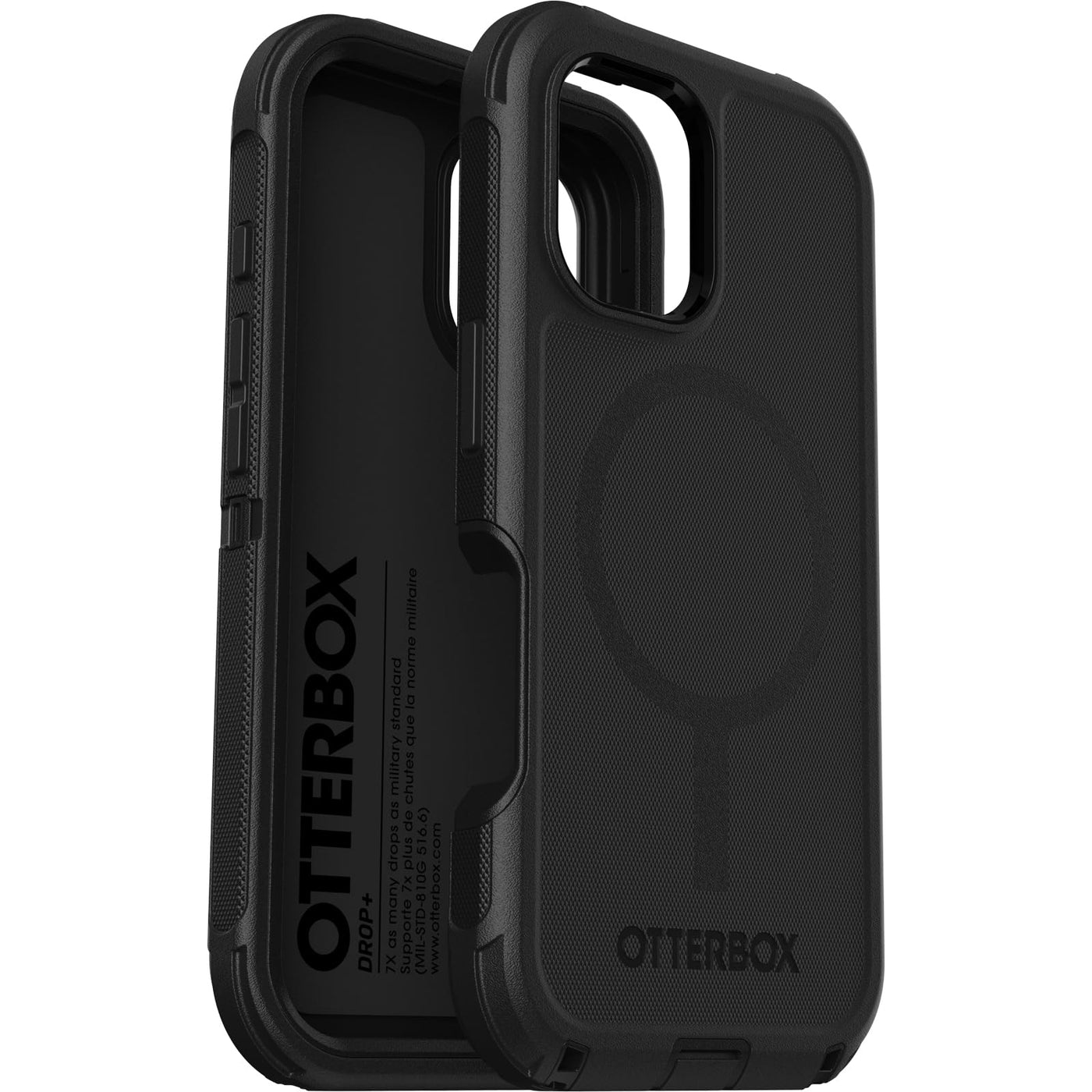 OtterBox Defender Series MagSafe Hülle für iPhone 16, stoßfest, sturzsicher, extrem robust, Schutzhülle, 7X getestet nach Militärstandard, Schwarz, Keine Einzelhandelsverpackung