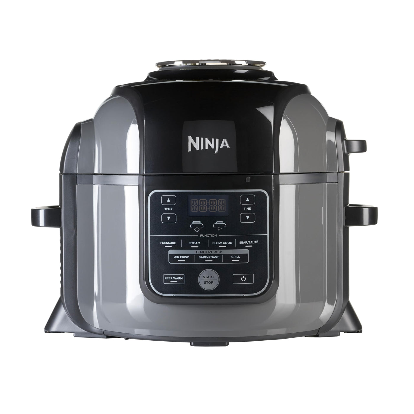 Ninja Foodi Multikocher, 6L, 7-in-1 Multicooker, Pressure Cooker Schnellkochtopf, Airfryer Heißluftfrittieren, Slow Cooker Langsamkochen, Grillen und mehr, gebürsteter Stahl & Schwarz, OP300EU