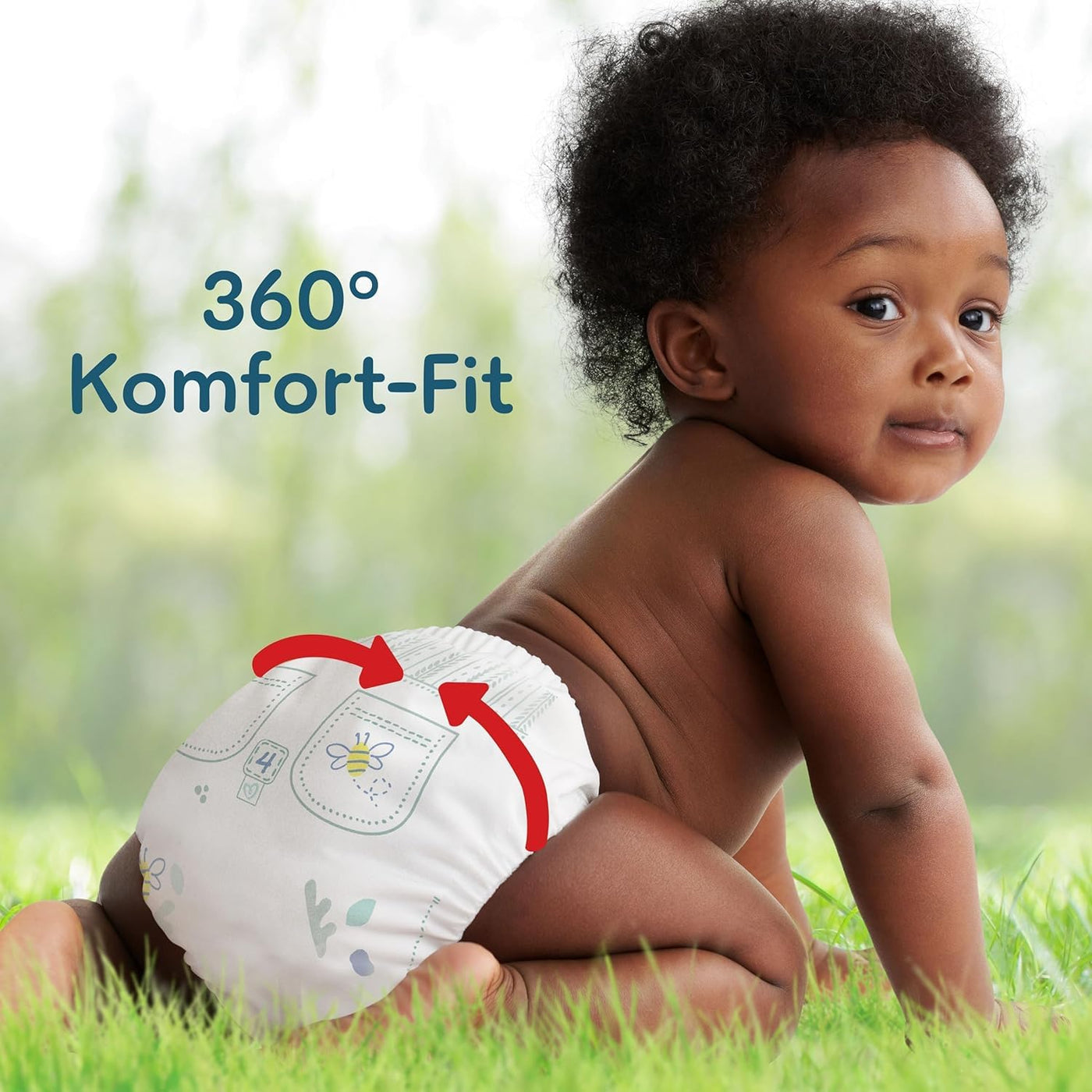 Pampers Harmonie Windeln Pants Baby, Größe 5 (12kg-17kg), Monatsbox, sanfter Hautschutz und pflanzenbasierte Inhaltsstoffe, 144 Höschenwindeln