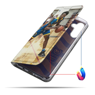 B2Ctelecom Hülle mit Ständer für Samsung Galaxy A35 Handyhülle Selbst Gestalten mit Foto oder Tekst