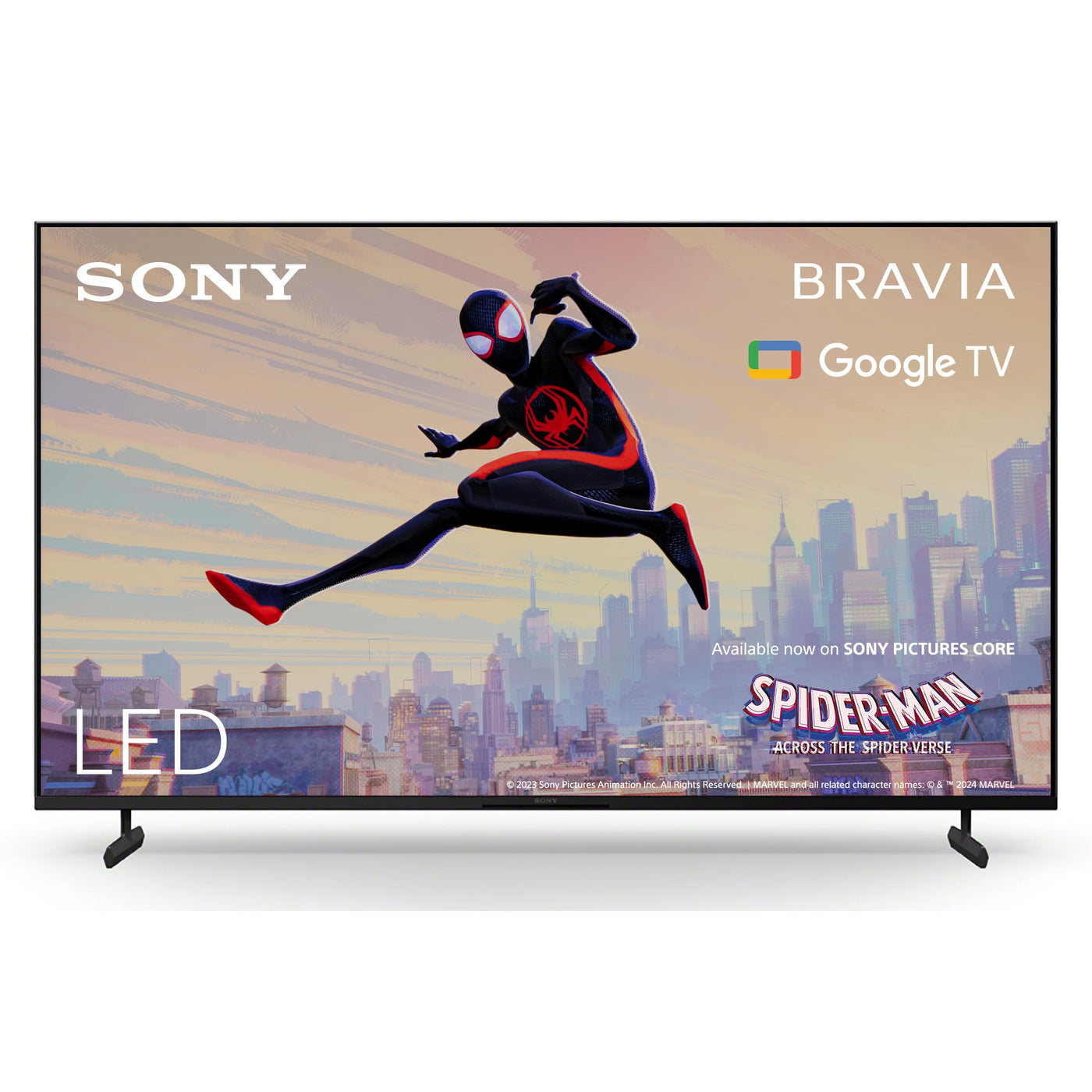 Sony BRAVIA, KD-55X80L, Téléviseur 55 pouces, LED, 4K HDR, Google TV, Smart TV, Fonctionne avec Alexa, BRAVIA CORE, TRILUMINOS PRO, HDMI 2.1, Menu de jeu avec ALLM