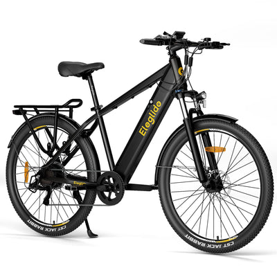 Eleglide E-Bike, T1 Elektrofahrrad 27.5'' Trekking E-Cityrad mit 13Ah Akku, 100KM Lang Range, 250W Motor, 7 Gäng E-Mountainbike für Damen und Herren, Doppelscheibenbremsen