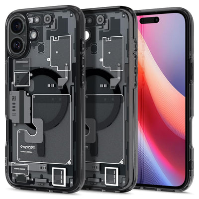 Spigen für iPhone 16 Plus Hülle [Anti-Yellowing] Ultra Hybrid MagFit Case Handyhülle Transparent Dünn Slim Kompatibel mit MagSafe -Zero One