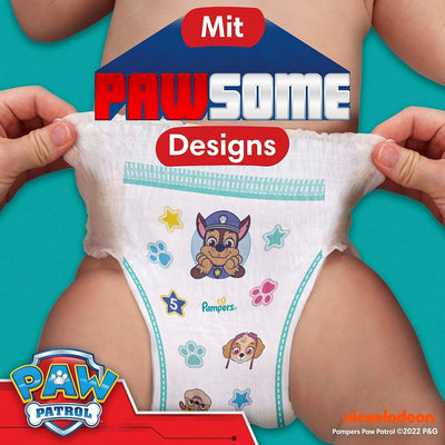 Pampers Windeln Paw Patrol Pants Größe 6 (14-19kg) Baby-Dry, Extra Large mit Stop- und Schutz Täschchen, MONATSBOX, 138 Höschenwindeln