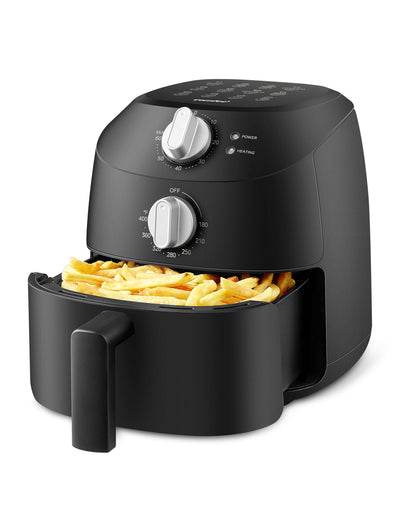 Midea Heißluftfritteuse 2L,1150W Airfryer, Frittieren ohne Öl, Heißluft Fritteusen, Automatische Abschaltfunktion, ölfrei, Leicht zu reinigen, BPA-frei, Schwarz