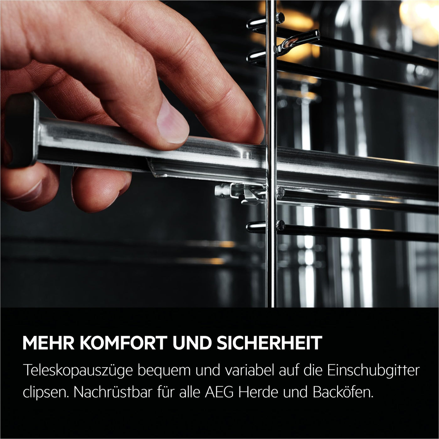 AEG Einbaubackofen – Serie 5 Ringheißluft: Gleichmäßige Garergebnisse auf 3 Ebenen – Pyrolyse Selbstreinigung – 45 Automatikprogramme – LED-Touchdisplay – Schnellaufheizung – Schwarz – TU5PB40WSK