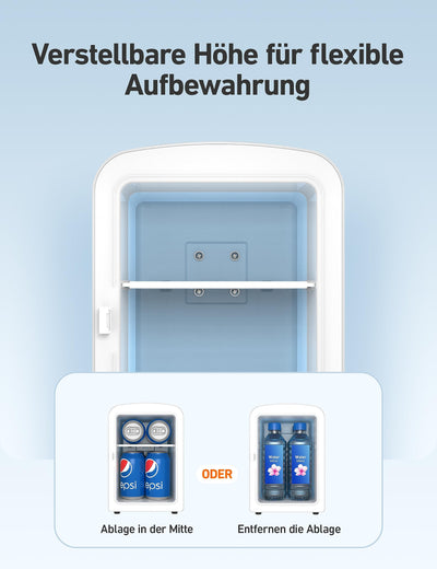 AstroAI Mini Kühlschrank 4 Liter, Kleiner Kühlschränk für Kosmetik und Getränke, Mini-Kühlschränke mit 220V AC/12V DC für Autos, Büros, Wohnheim, Reisen, Rosa