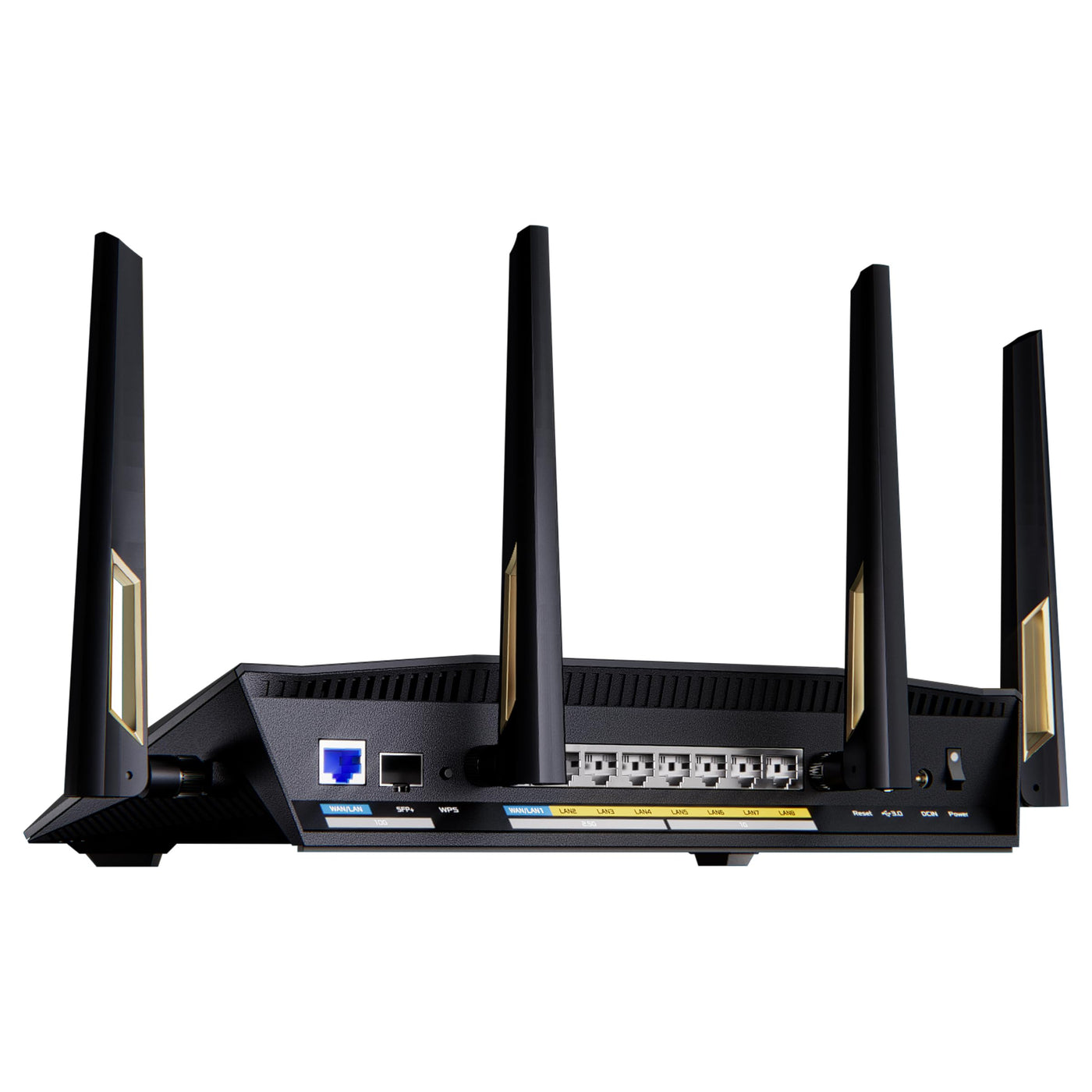 ASUS RT-BE88U Dualband WiFi 7 AiMesh Extendable Performance Dual-Band Router (WiFi 7, 4K-QAM, MLO, 2X 10G Ports, SFP+, 4X 2.5G Ports, Vier 1G Ports, bis zu 5X SSIDs, 34G WAN-LAN Kapazität, VPNs)