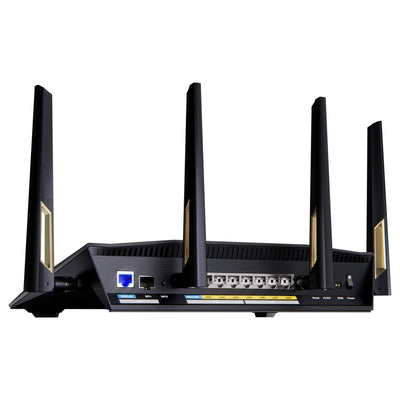 ASUS RT-BE88U Dualband WiFi 7 AiMesh Extendable Performance Dual-Band Router (WiFi 7, 4K-QAM, MLO, 2X 10G Ports, SFP+, 4X 2.5G Ports, Vier 1G Ports, bis zu 5X SSIDs, 34G WAN-LAN Kapazität, VPNs)