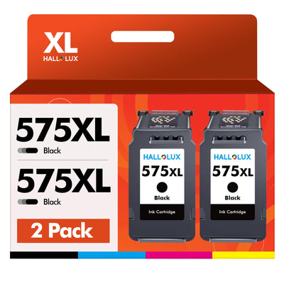 HALLOLUX PG-575XL Schwarz, 575XL Druckerpatronen Kompatible für Canon 575 Patronen für PIXMA TS3550i TS3551i TR4750i TR4751i (2er-Pack Schwarz)