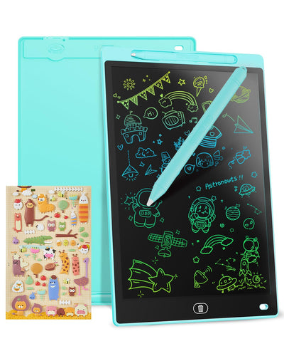 Genialba LCD Schreibtafel 10 Zoll, Buntes LCD Schreibtablett, Geschenk für Kinder, LCD Writing Tablet, Elektronischer Tablette, Grafiktablett für Kinderspiele 2 3 4 5 6 7 Jahre Jungen Mädchen (Blau)