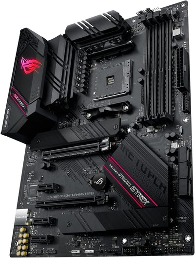 ASUS ROG Strix B550-F Gaming WI-FI II Mainboard Sockel AMD AM4 (AMD B550, ATX, PCIe 4.0, WiFi 6E, SATA 6Gbit/s, USB 3.2 Gen 2, Aura Sync, Two-Way AI Noise Cancelation)