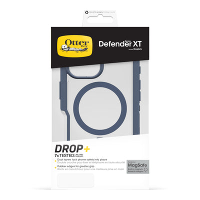 OtterBox Defender Series XT MagSafe Hülle für iPhone 16, stoßfest, Ultra-robust, schützende Hülle, 7X getestet nach Militärstandard, Transparent/Blau