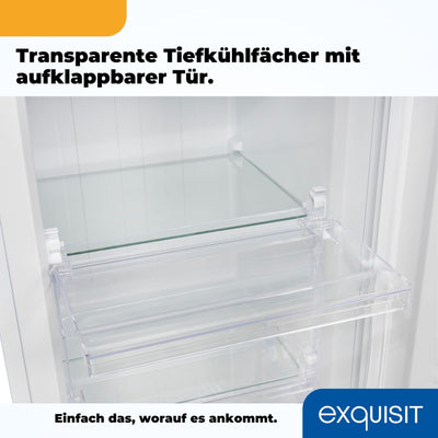 Exquisit Gefrierschrank, 4-Sterne-Gefrieren, Gefrierschrank klein, 63 Liter, kompakt, Tiefkühlschrank, GS5111-330E weiss