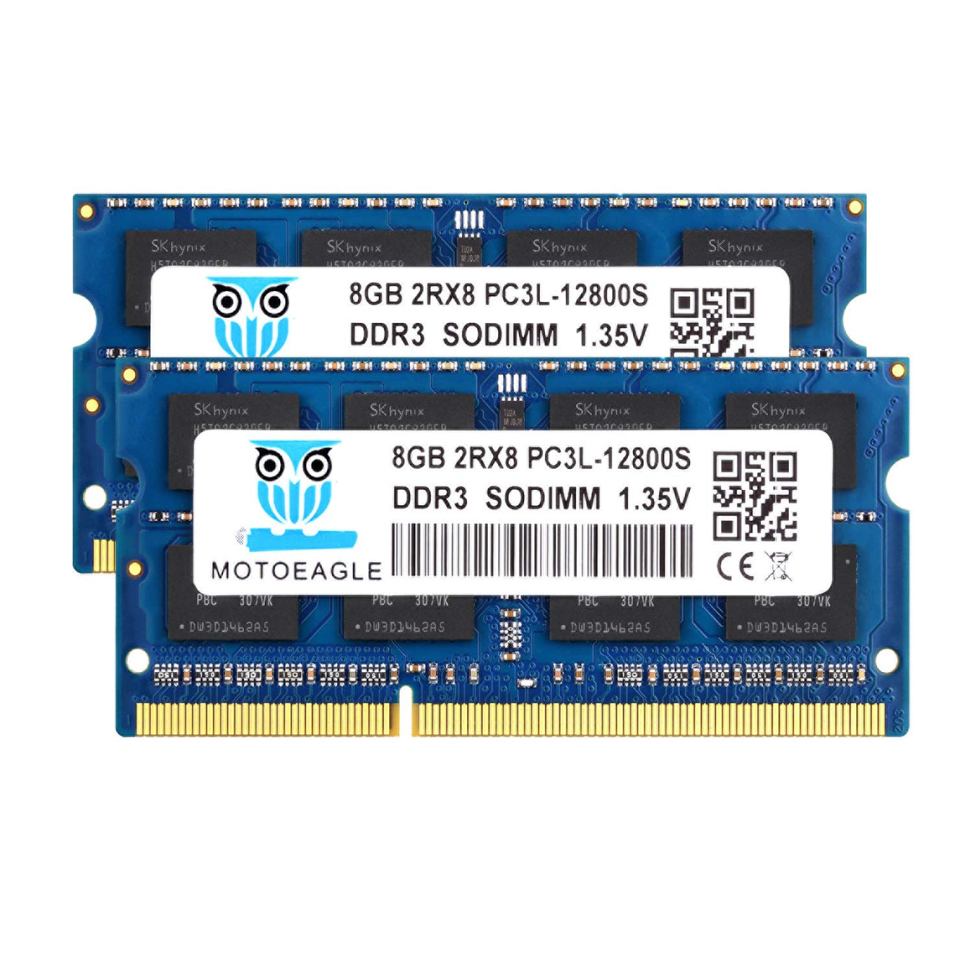 16GB Kit (2x8GB) DDR3L 1600 MHz SODIMM PC3 PC3L 12800S 8GB 204-Pin 2Rx8 DDR3 1600MHz Unbuffered Non-ECC 1.35V CL11 Dual Rank Notizbuch Arbeitsspeicher