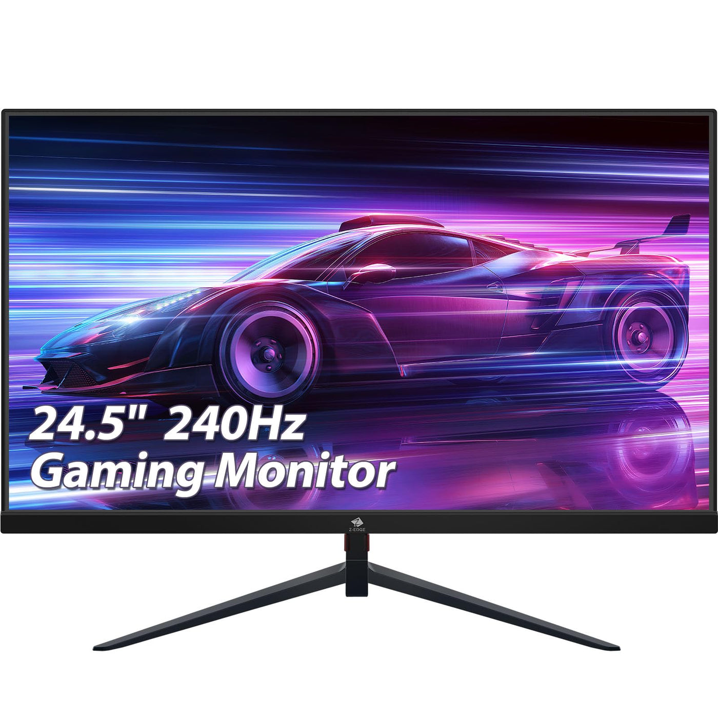 Z-Edge 25 Zoll (24,5 Zoll) Gaming Monitor 240Hz 1ms MPRT 1080P Full HD VA Panel, 350cd/m² Helligkeit, Rahmenlos Design, FreeSync, HDMI 2.0 & DisplayPort 1.4, VESA Kompatibel - Schwarz