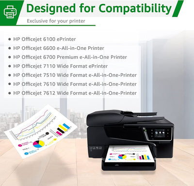 GREENSKY 932XL 933XL Druckerpatronen Kompatibel für HP 933XL Multipack für HP OfficeJet 6600 Patronen, 932 XL 933 XL für HP OfficeJet 6700 Patronen 7510 7612 7110 7610 6110 (8 Stück)