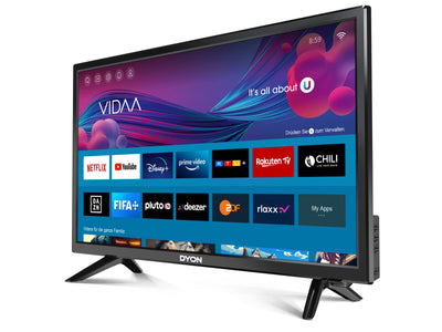 DYON Movie Smart 24 VX 60 cm (24 Zoll) Fernseher (HD Smart TV, HD Triple Tuner (DVB-C/-S2/-T2), App Store, Prime Video, Netflix, YouTube, DAZN, Disney+) [Mod. 2023]…