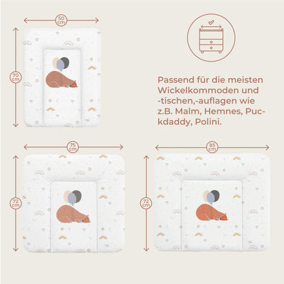 Ceba Baby® weiche Wickelauflage 75x72 cm - Baby Wickelunterlage - Wickeltischauflage für Junge und Mädchen - Wasserdicht, abwaschbar - OEKO-TEX® Standard 100 - Made in EU - Luftballons