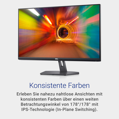 Dell S2721NX 27 Zoll Full HD (1920x1080) Monitor, 75Hz, IPS, 4ms, AMD FreeSync, Ultradünner Rahmen, 2x HDMI, 3 Jahre Garantie, Schwarz