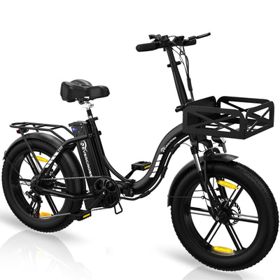 EVERCROSS EK6 Elektrofahrräder Erwachsene, faltbares E-Bike mit 20" x 4,0 Breiten Reifen, E Bike Mountainbike mit 7 Gang Getriebe, 48V 15AH Akku, 250W Motor, 33,2kg Gewicht, Doppelstoßdämpfern