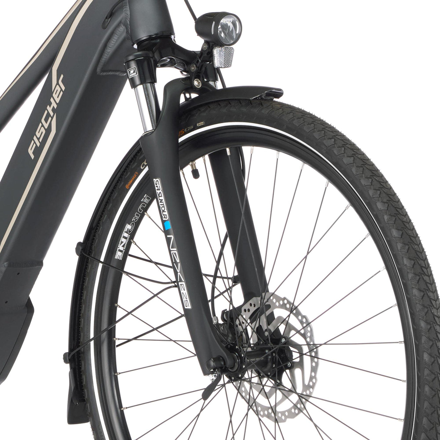 Fischer E-Bike Trekking, VIATOR 5.0i Elektrofahrrad für Damen, RH 44 cm, Mittelmotor 50 Nm, 36 V Akku im Rahmen, schiefergrau matt, 28 Zoll