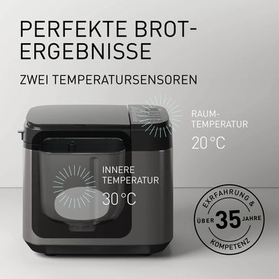 Panasonic SD-YR2540 Premium Grau Vollautomatischer Brotbackautomat, horizontales Design und Hefespender, 32 automatische Programme, zwei Temperatursensoren, 13-Stunden-Zeitvorwahl, Grau