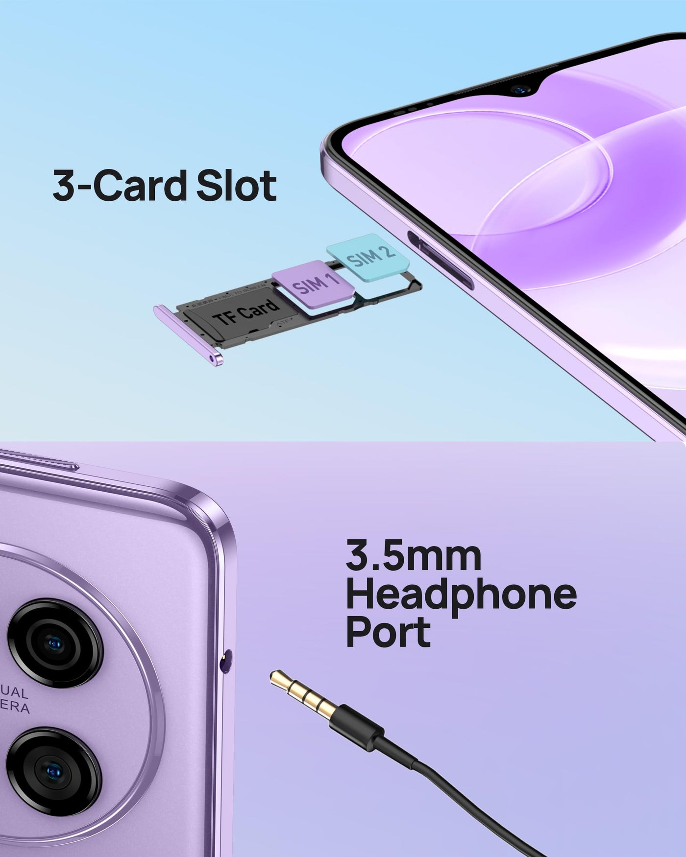 Ulefone Note 15 Smartphone Günstig, Bis zu 5GB + 32GB/64 GB Erweiterbar Android 12 Handy Ohne Vertrag 4000mAh Akku mit 8MP Kamera 6,22 Zoll HD+ 3 Slots/Face ID/GPS/WiFi/8,9 mm dick Blau