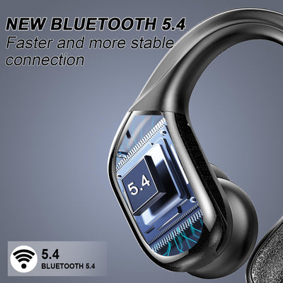 Bluetooth Kopfhörer Sport, 75Std Kopfhörer Kabellos Bluetooth 5.4, HiFi Stereo Tiefer Bass Wireless Earbud, 4 ENC Noise Cancelling Mic, IP7 Wasserdicht in Ear Ohrhörer mit Ohrhaken, USB-C LED-Anzeige