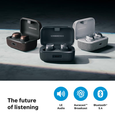 Sennheiser MOMENTUM True Wireless 4 - Smart Earbuds Bluetooth 5.4, kristallklarem Klang, ergonomischem Design, 30 Std. Akkulaufzeit, Adaptive ANC – Schwarz Kupfer