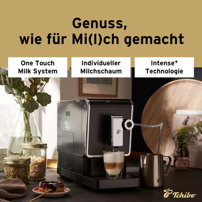 Tchibo Kaffeevollautomat Esperto Pro mit One Touch Funktion für Caffè Crema, Espresso und Milchspezialitäten, Metallic Mint, exklusives Modell