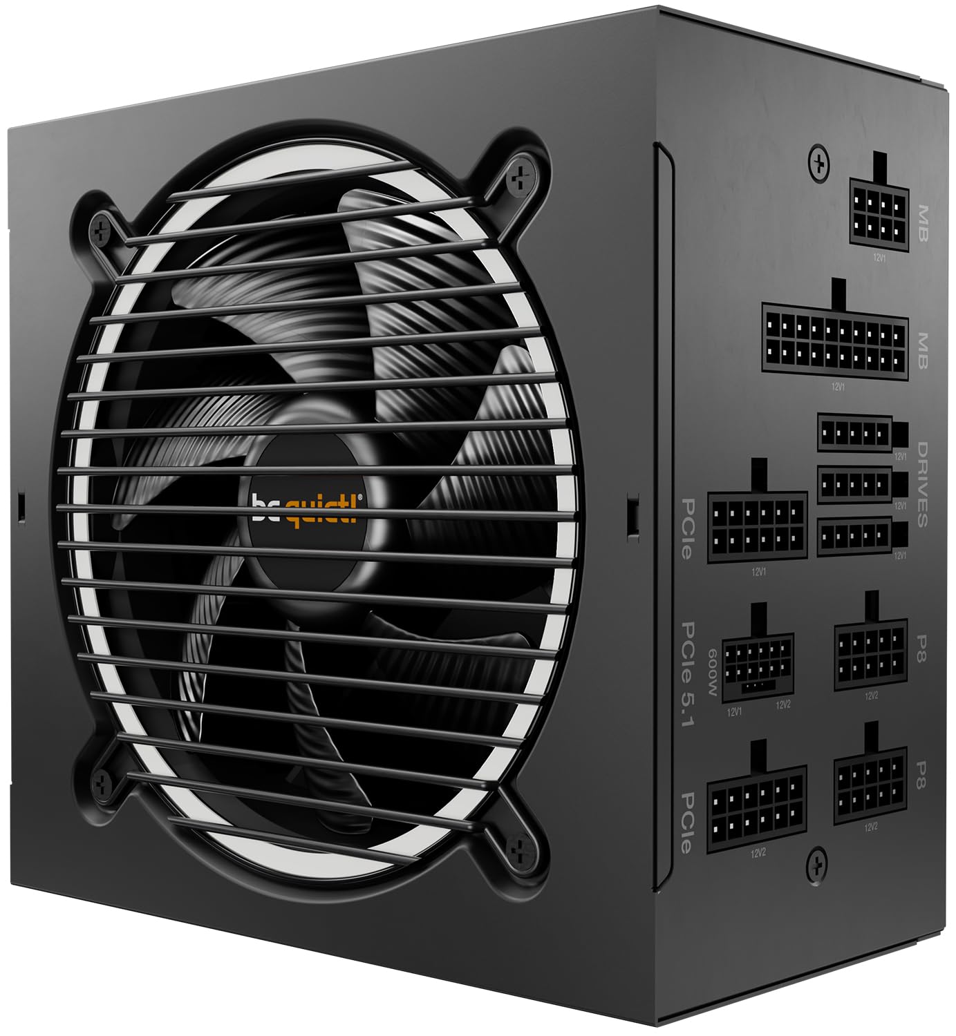 be quiet! Pure Power 12 M 850W, ATX 3.0- und PCIe 5.0 kompatibel, 80 Plus Gold, moduleres Netzteil, 12VHPWR-Kabel inkludiert, 120mm be quiet! Lüfter, BN344