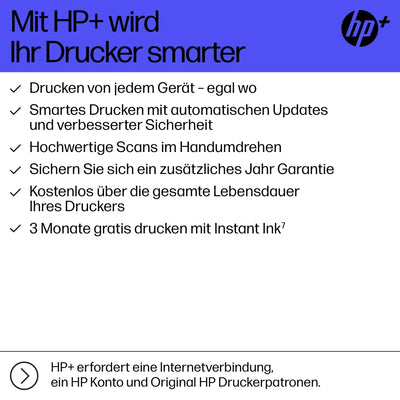 HP OfficeJet Pro 8132e Multifunktionsdrucker, 30€ Cashback, 3 Monate gratis drucken mit HP Instant Ink inklusive, HP+, Drucker, Scanner, Kopierer, Fax, WLAN, LAN, Duplex, HP ePrint, Airprint, Basalt