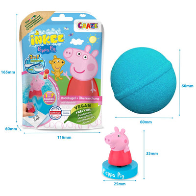 INKEE SURPRISE - Peppa Pig Badekugeln Kinder mit Überraschung Peppa Wutz Spielzeug für die Badewanne - Badezusatz Kinder