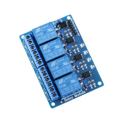 ELEGOO 4 Kanal DC 5V Relaismodul mit Optokoppler für Arduino UNO R3 1280 DSP ARM PIC AVR STM32, Blau