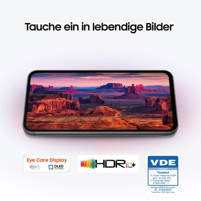 Samsung Galaxy S23 FE AI-Android-Smartphone, Mobiltelefon, 5G, Simlockfrei ohne Vertrag, Handy, 128 GB, Graphite, 3 Jahre Herstellergarantie [Exklusiv bei Amazon] [Deutsche Version]
