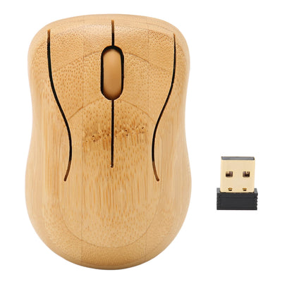 Ensemble clavier et souris Vikye, appareils sans fil pour ordinateur en bambou Plug and Play sans fil 2,4 GHz, appareils de contrôle d'ordinateur en bois à connexion sans fil pour bureau (souris)