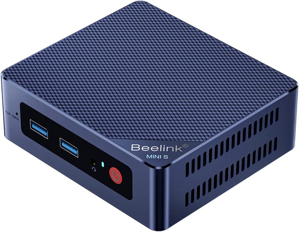 Beelink Mini S12 Pro Mini PC, Intel Alder Lake-N100 (4C/4T, bis 3.4GHz), 16GB DDR4 RAM 500GB M.2 2280 SSD, Mini Desktop Computer 4K 60Hz Dual HDMI, WiFi6, Bluetooth5.2, Gigabit Ethernet