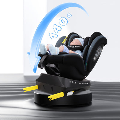 Reecle 360 Drehbar i-Size Kindersitz mit ISOFIX 40-150 cm (0-36 kg) Reboarder, ab Geburt -12 Jahre, ECE R129