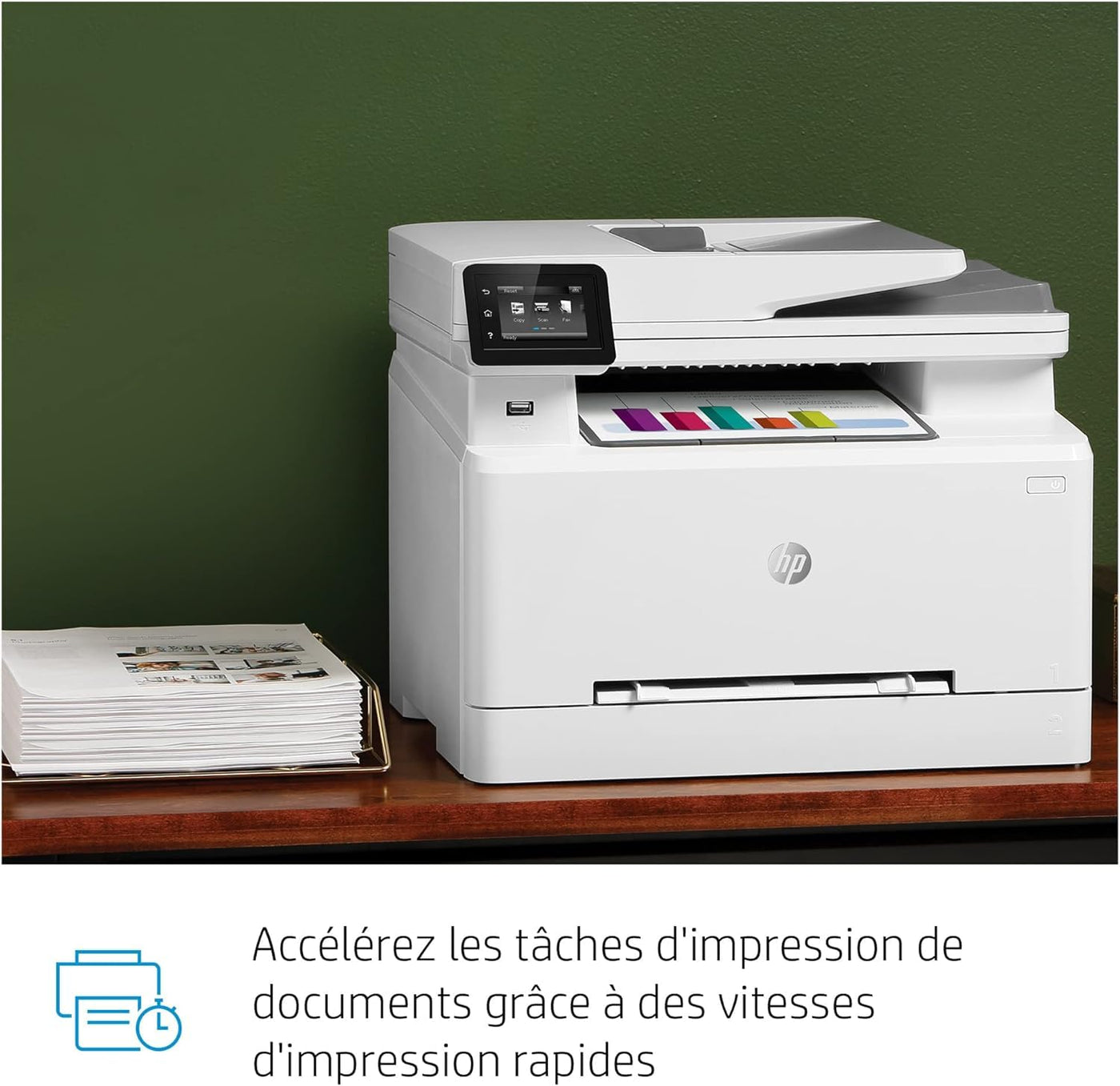 HP Color LaserJet Pro M283fdw Multifunktions-Farblaserdrucker (Drucker, Scanner, Kopierer, Fax, WLAN, LAN, Duplex, Airprint) weiß