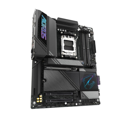 GIGABYTE X870E AORUS PRO-Mainboard - Unterstützt AMD Ryzen 9000 CPUs, 16+2+2 Phasen Digital-VRM, bis zu 8000MHz DDR5 (OC), 3xPCIe 5.0, Wi-Fi 7, 2.5GbE LAN, USB 4