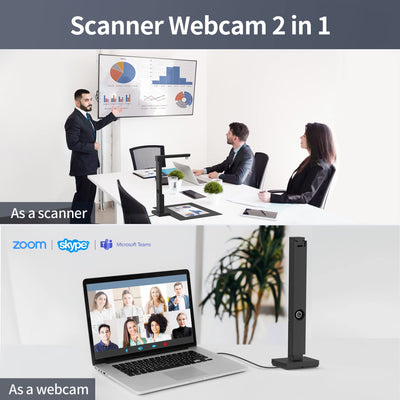 CZUR Lens Pro 8MP USB-DocumentenKamera und Visualizer, Faltbarer Dokumentenscanner mit OCR, Mobiler A4 Scanner, Visualisierer für MacOS Windows, für Zoom Skype Google Meet Microsoft Teams