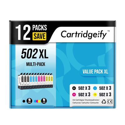 Cartridgeify 502XL Druckerpatronen Kompatibel mit Epson 502 XL Patronen Multipack, für Expression Home XP-5100 XP-5105 XP-5155 XP-5150, Workforce WF-2860 WF-2865 WF-2880 WF-2885 WF-2860DWF WF-2865DWF