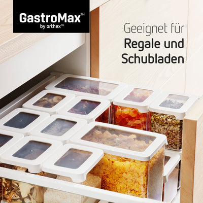 Gastromax 7726010 Luftdichter Vorratsbehälter, 13 x 9 x 28 cm, 2,25 L, transparent