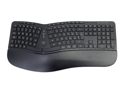 Conceptronic ORAZIO02IT Ergo Kabelloses Set aus ergonomischer Tastatur und vertikaler Maus, italienisches Layout