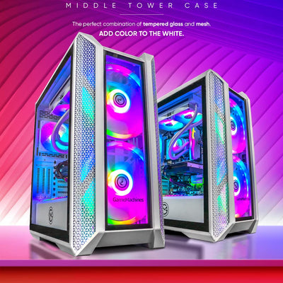 GameMachines Cyclon Snow Edition - Gaming PC - Intel® Core™ i7 14700KF - Wasserkühlung - NVIDIA GeForce RTX 4060-1000GB M.2 SSD - 32GB RGB DDR4 - WLAN - Windows 11 Pro