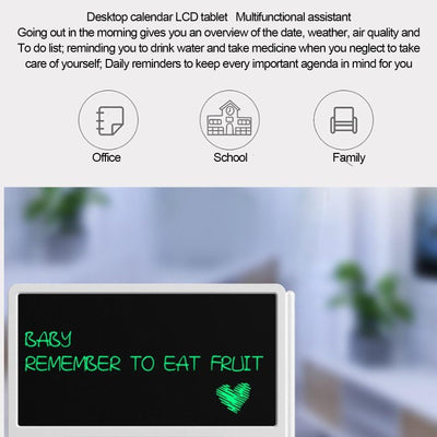 Digitaler Kalender, Elektronisches Planer-Tablet mit Touch-Stift, Wiederaufladbares LCD-Schreibbrett mit Klappbarem Ständer, für Familienpläne Im Büro
