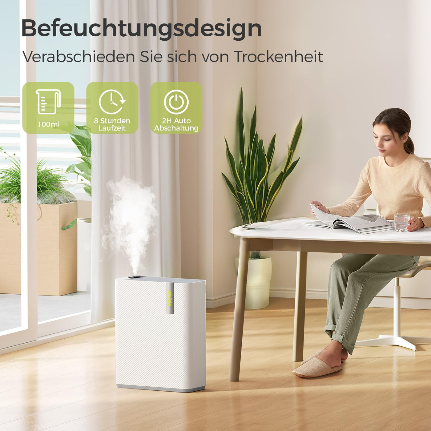 Dhyala Luftreiniger Allergiker für Wohnung Raucherzimmer, HEPA Luftfilter gegen Schimmel Staub Pollen Tierhaare, CADR 450m³/h für 161㎡, App-gesteuert Air Purifier 22dB Schlafmodus & Automodus