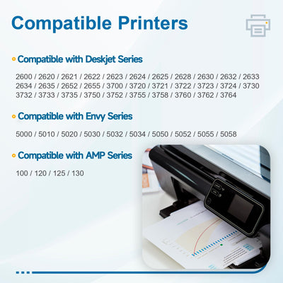 304XL Druckerpatronen für Druckerpatronen HP 304 Ersatz für HP 304 Druckerpatronen für HP Envy 5000 5030 5010 5020 5032 5020 für HP Deskjet 3750 2630 2620 2622 3720 3730 3760 3762 (2 Schwarz)